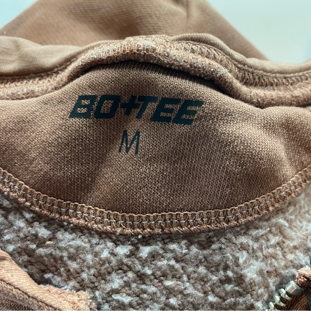 Bo+Tee /Oh Polly Vintage Sport Collection Crop Hoodie Full ZIP Brown Sz M NWT - Picture 8 of 14